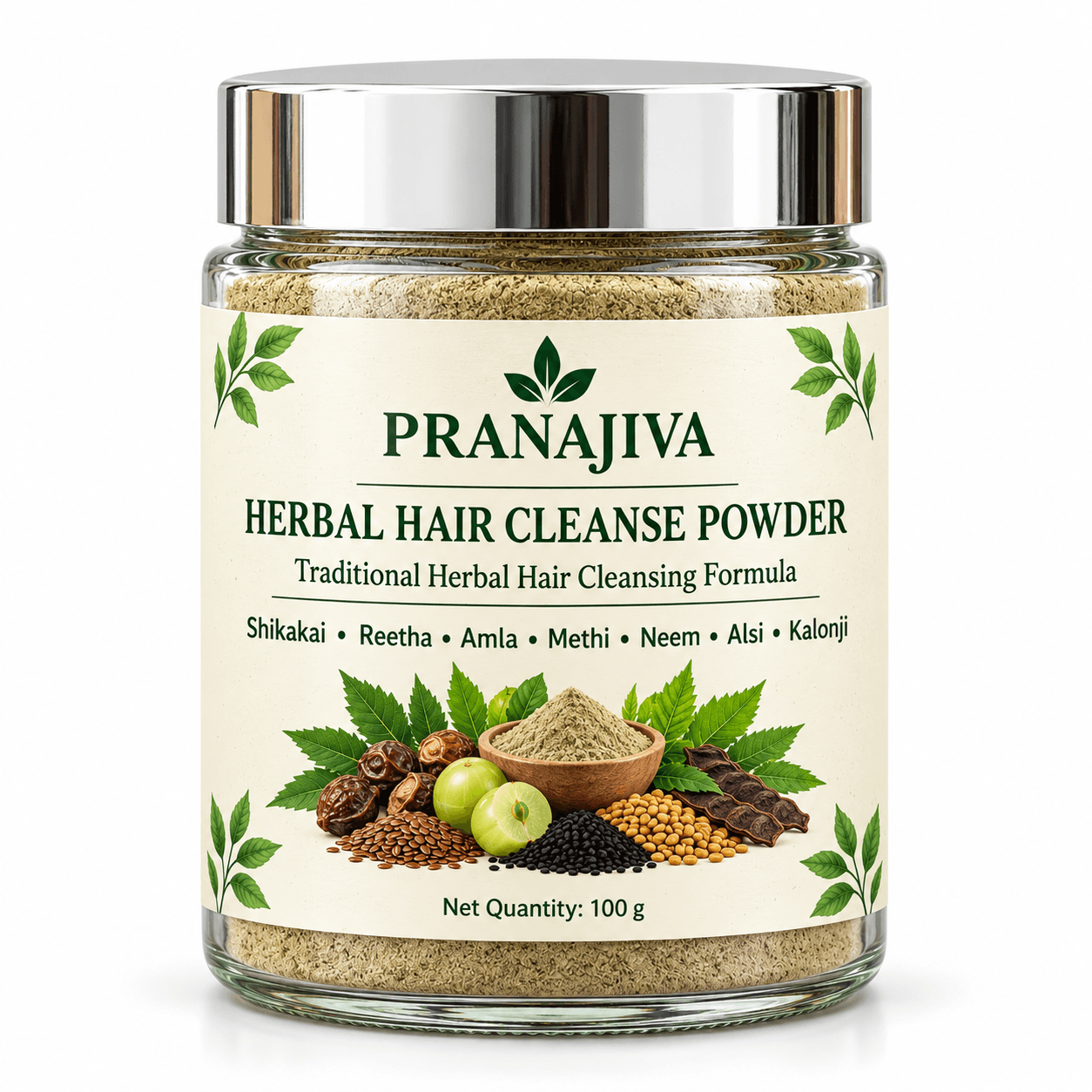 PranaJiva Herbal Hair Cleanse Powder